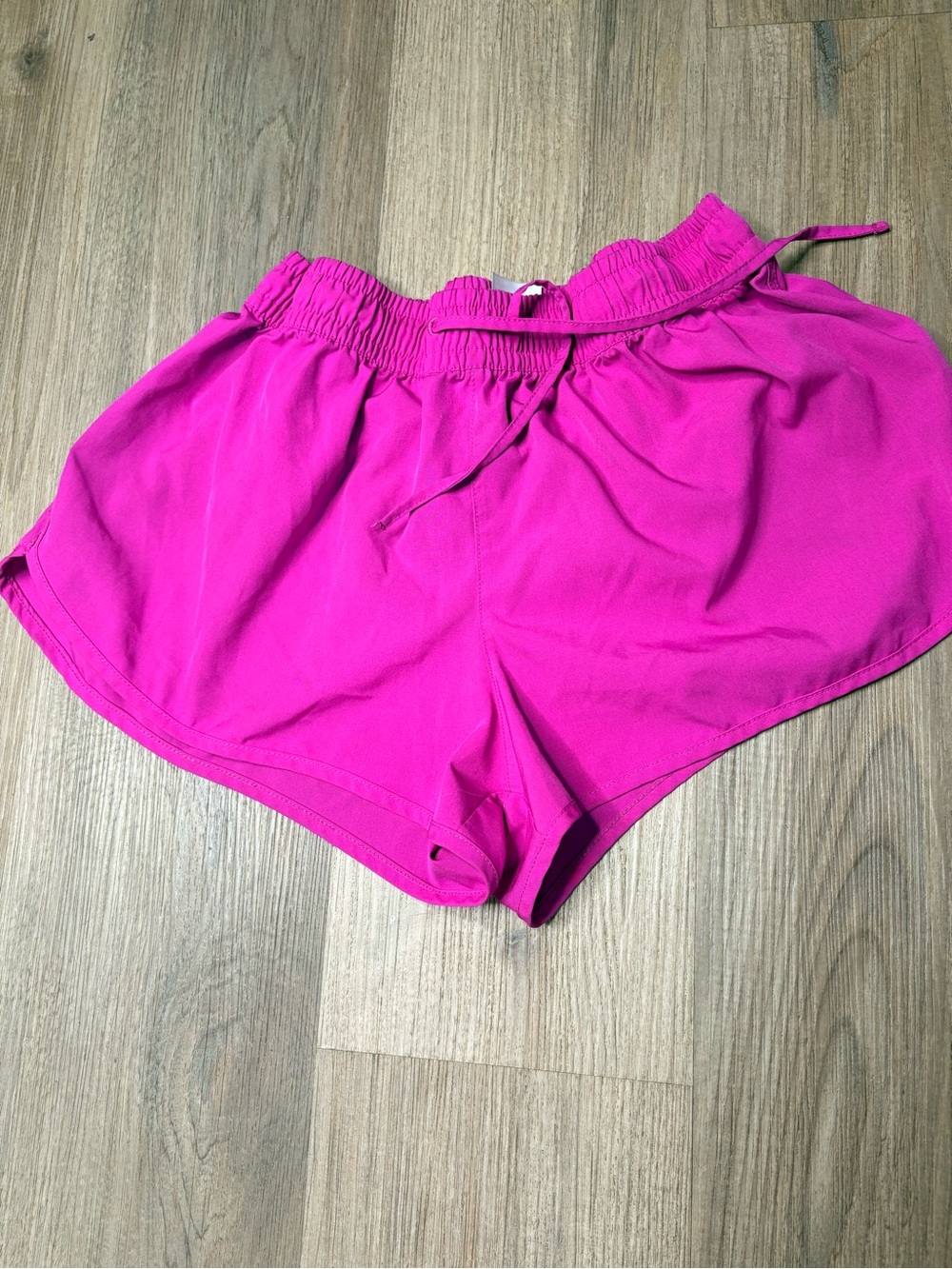 Women’s Elastic Waist Pink Shorts with Drawstring